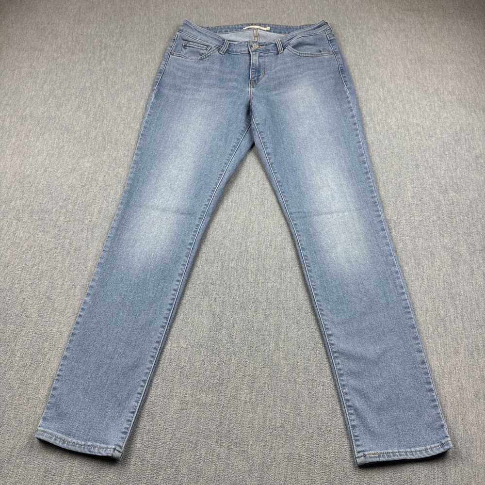Levis 811 Jeans Womens 29x32 Blue Denim Curvy Skinny Light Wash Stretch Casual